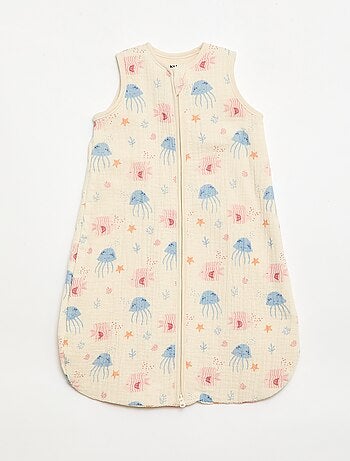 Sacco nanna senza maniche animato in garza di cotone TOG 1