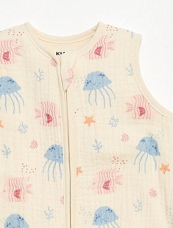 Sacco nanna senza maniche animato in garza di cotone TOG 1