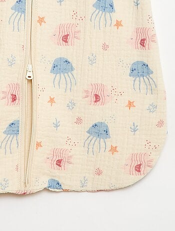 Sacco nanna senza maniche animato in garza di cotone TOG 1