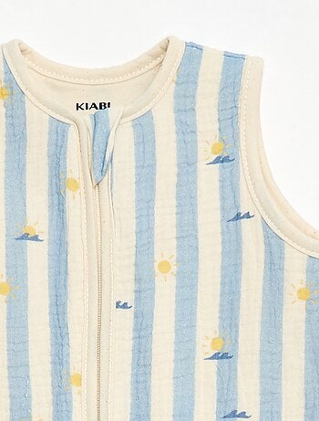 Sacco nanna senza maniche animato in garza di cotone TOG 1