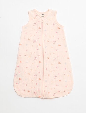 Sacco nanna senza maniche animato in garza di cotone TOG 1