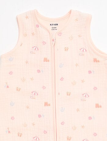 Sacco nanna senza maniche animato in garza di cotone TOG 1