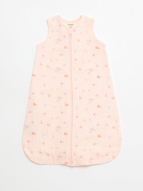 Sacco nanna senza maniche animato in garza di cotone TOG 1 - Kiabi