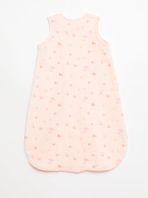 Sacco nanna senza maniche animato in garza di cotone TOG 1 - Kiabi