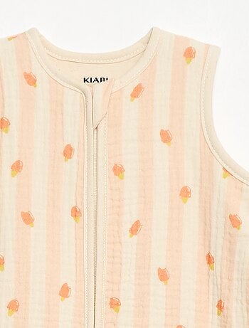 Sacco nanna senza maniche animato in garza di cotone TOG 1