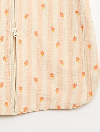 Sacco nanna senza maniche animato in garza di cotone TOG 1