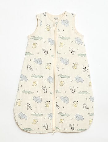 Sacco nanna senza maniche con zip in cotone