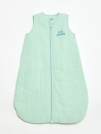 Sacco nanna senza maniche con zip in cotone