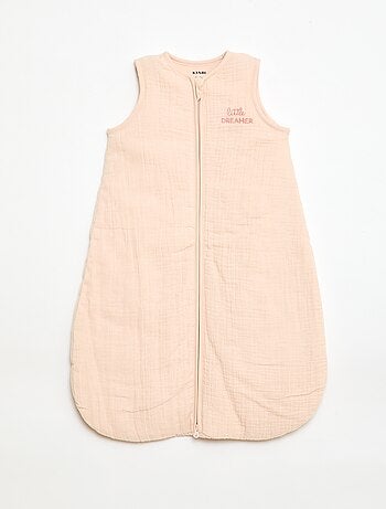 Sacco nanna senza maniche con zip in cotone