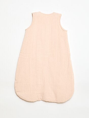 Sacco nanna senza maniche con zip in cotone