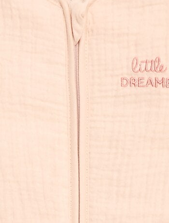 Sacco nanna senza maniche con zip in cotone