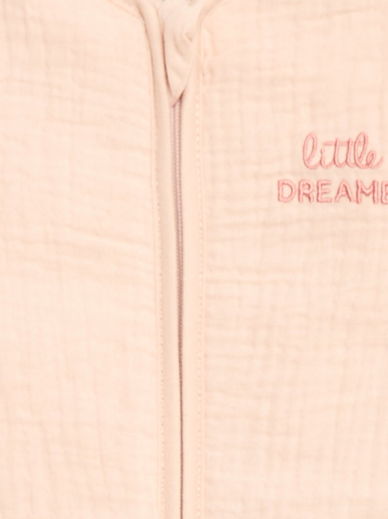 Sacco nanna senza maniche con zip in cotone TOG 2 Rosa - Kiabi