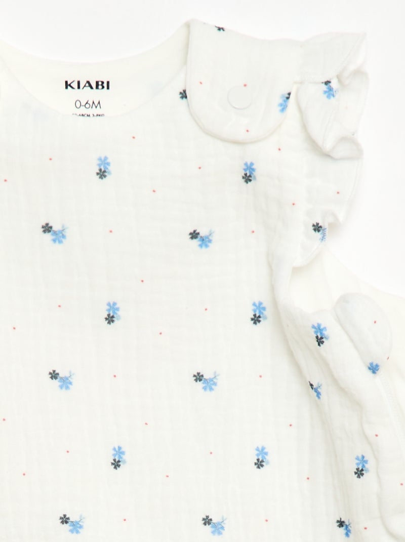 Sacco nanna stampato senza maniche Bianco - Kiabi