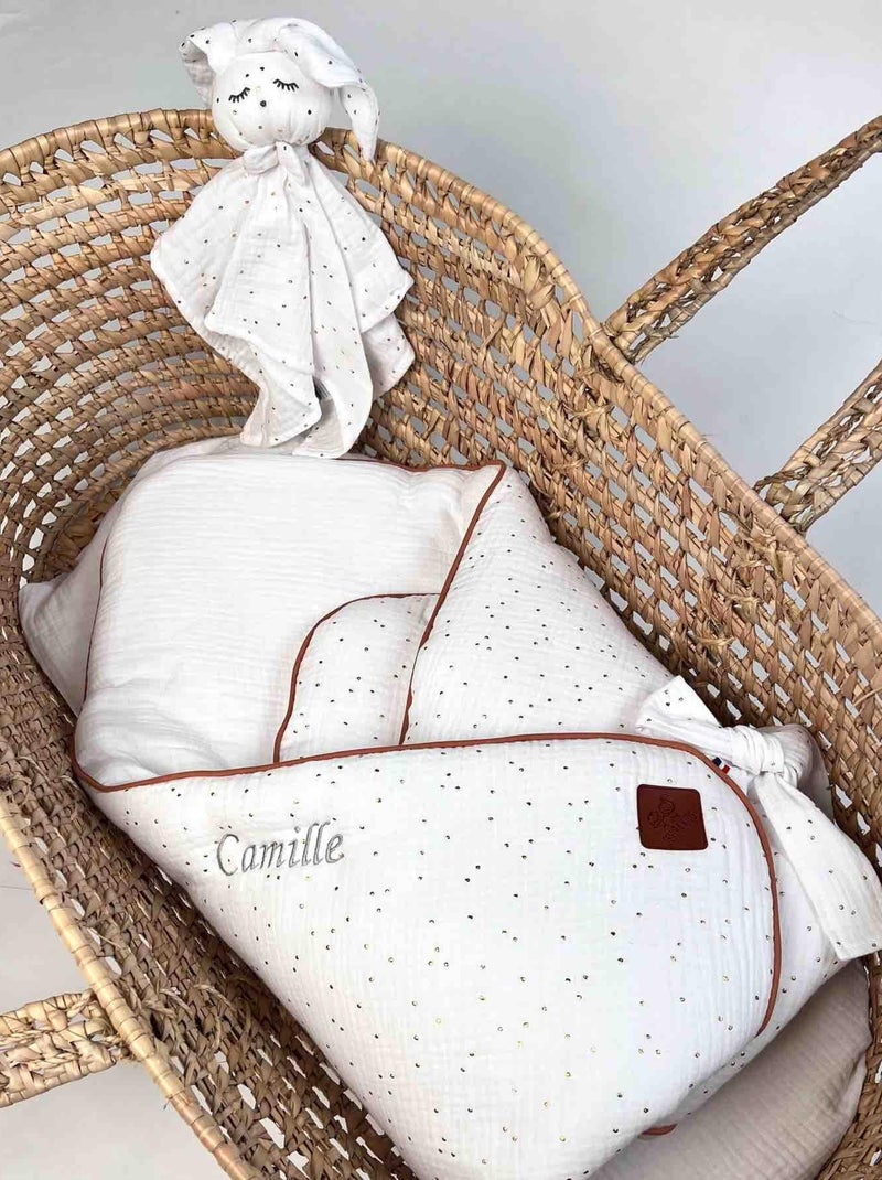 Sacco per fasce in garza di cotone, jeanne | SEVIRA KIDS Bianco dorato - Kiabi