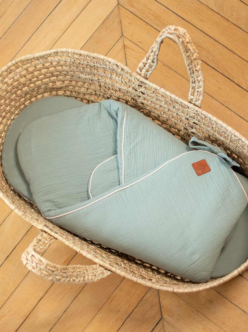 Sacco per fasce in garza di cotone, jeanne | SEVIRA KIDS Verde acqua - Kiabi