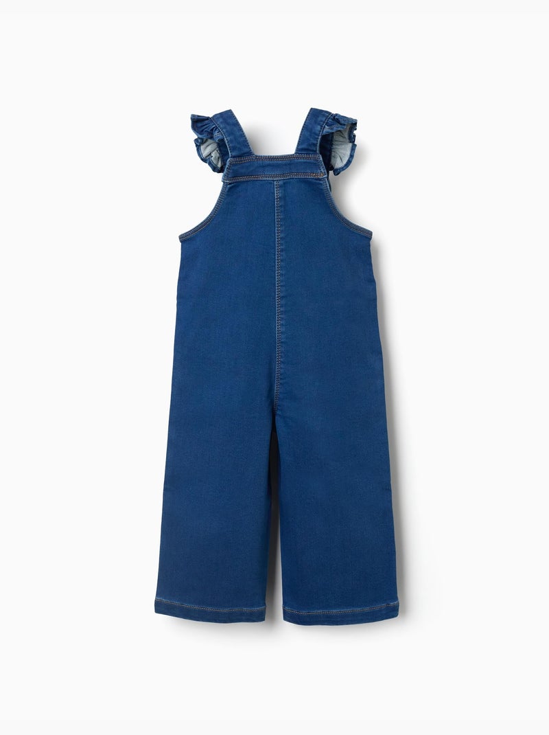 Salopette a gamba larga in jeans con tasche Blu Blu - Kiabi