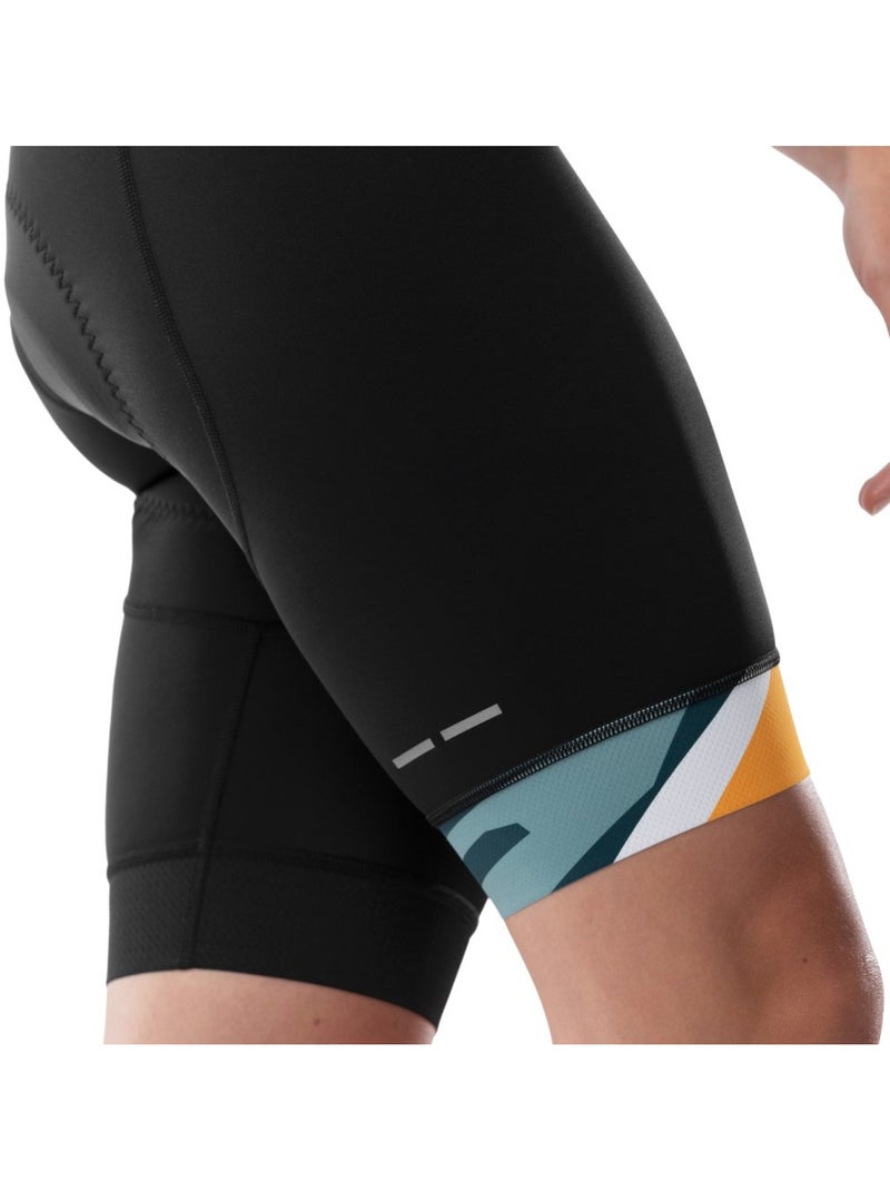 Salopette ciclismo a gamba corta donna ciclismo donna bx jungle Nero - Kiabi