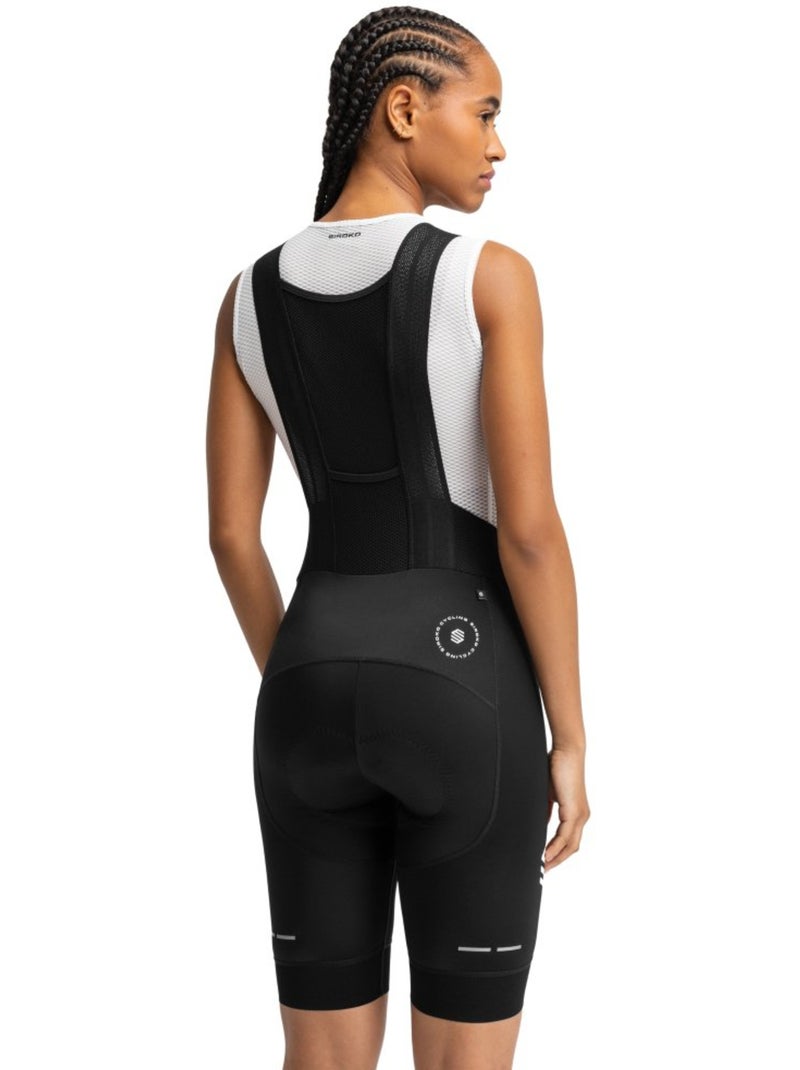 Salopette ciclismo a gamba corta donna ciclismo donna bx time trial Nero - Kiabi