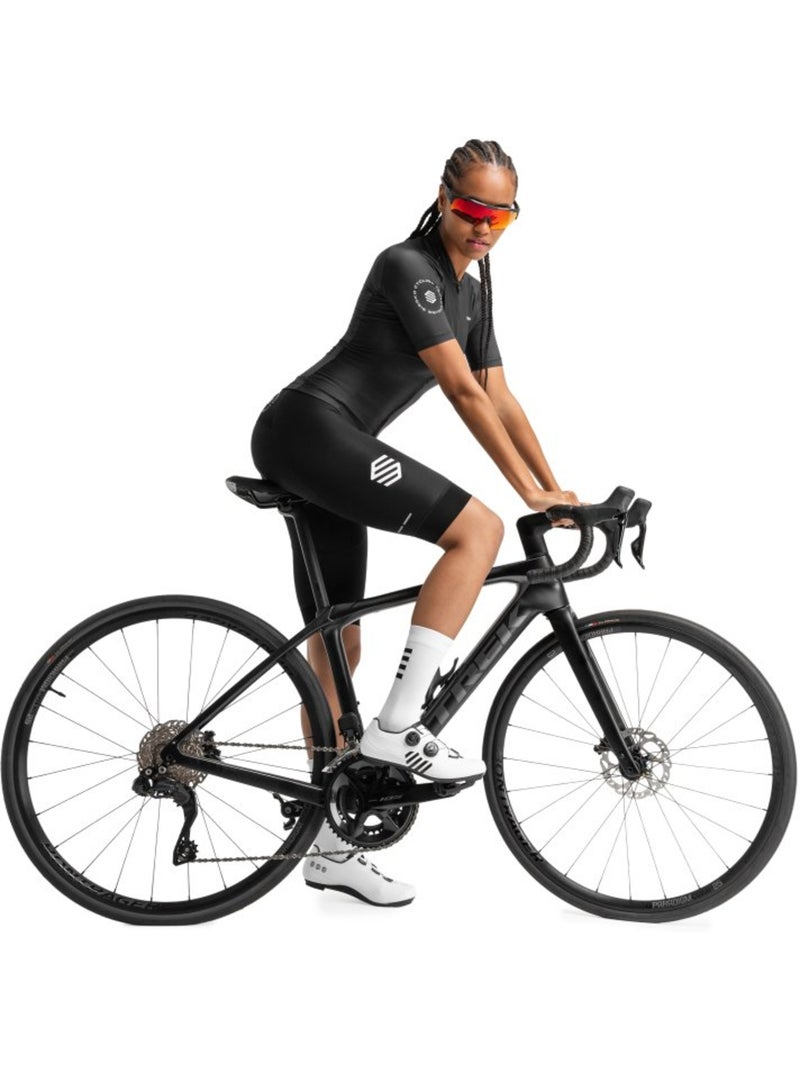 Salopette ciclismo a gamba corta donna ciclismo donna bx time trial Nero - Kiabi
