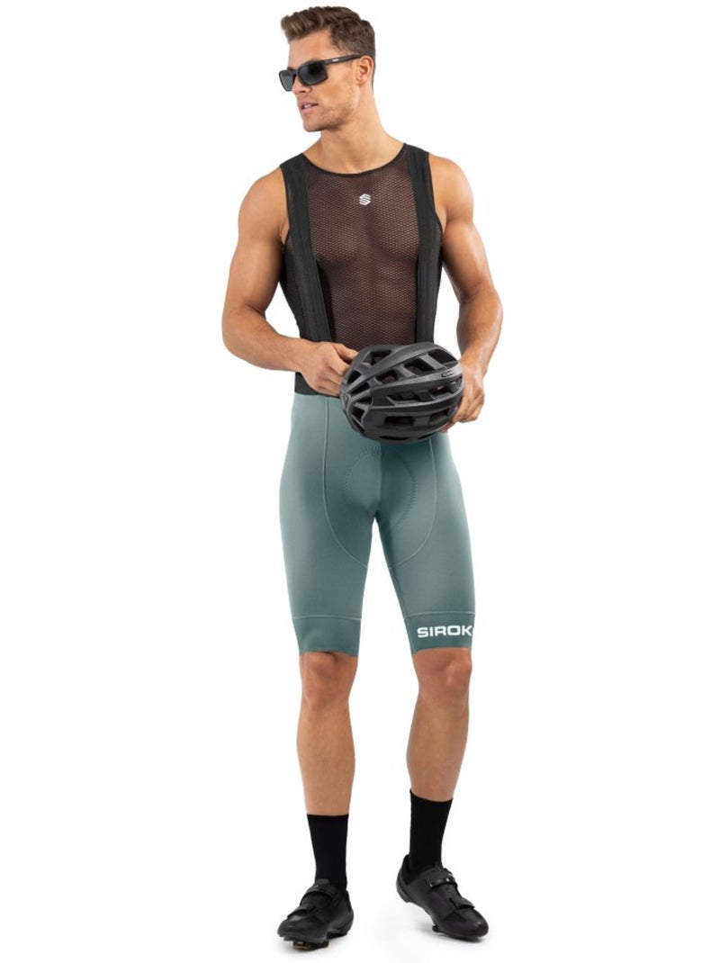 Salopette ciclismo a gamba corta uomo ciclismo uomo bx oberwald Verde scuro - Kiabi