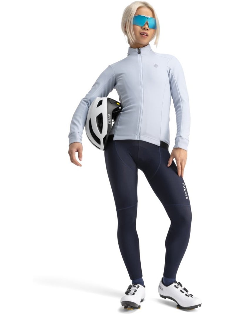 Salopette ciclismo a gamba lunga donna ciclismo donna colina Blu - Kiabi