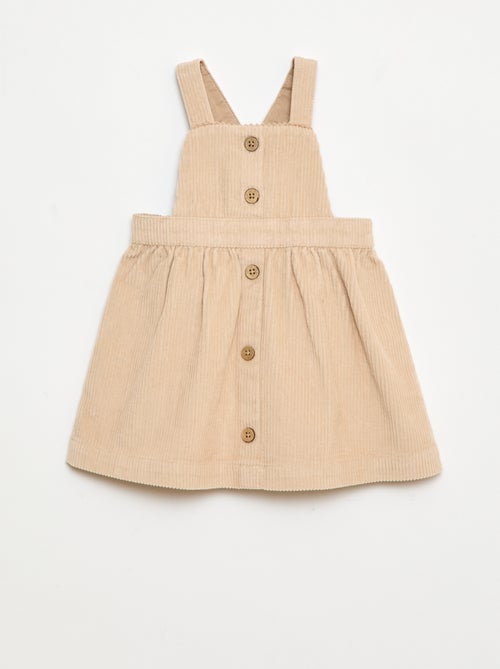 Salopette con bretelle in velluto - Kiabi