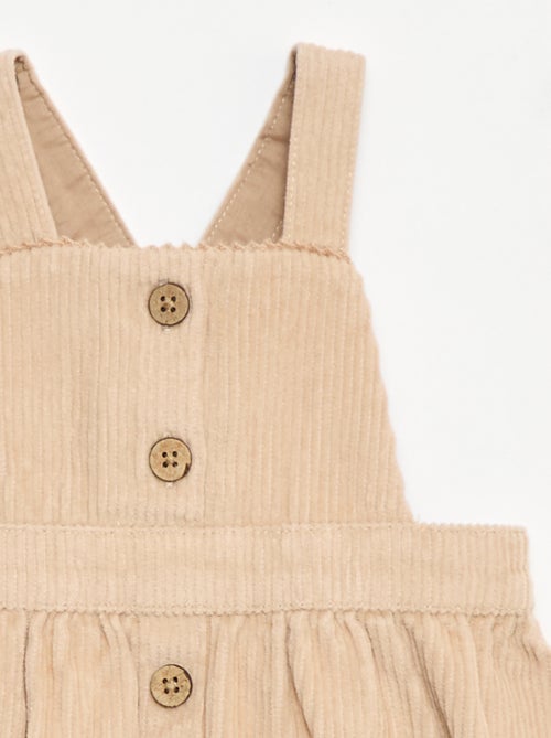 Salopette con bretelle in velluto - Kiabi