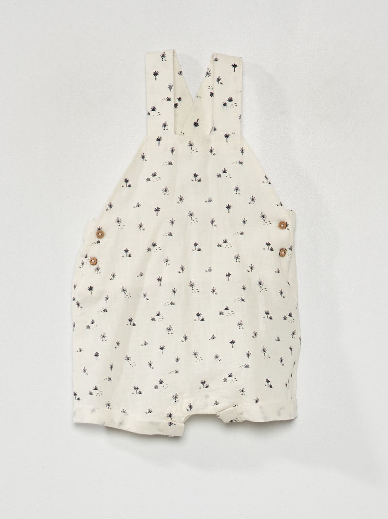Salopette con spalline regolabili BIANCO - Kiabi