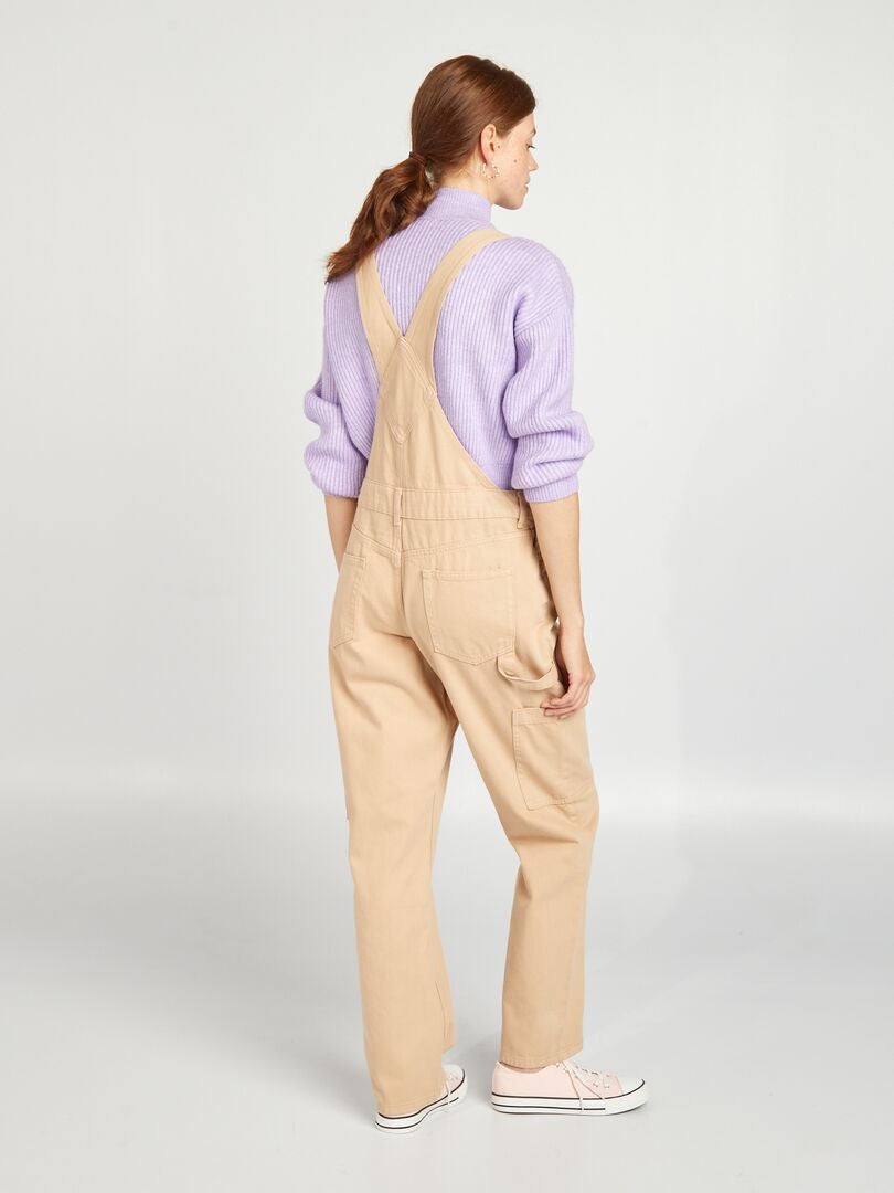 Salopette con tasche con patta BEIGE - Kiabi