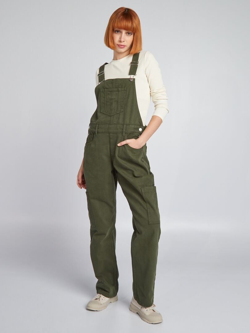 Salopette con tasche con patta KOMU VERDE - Kiabi