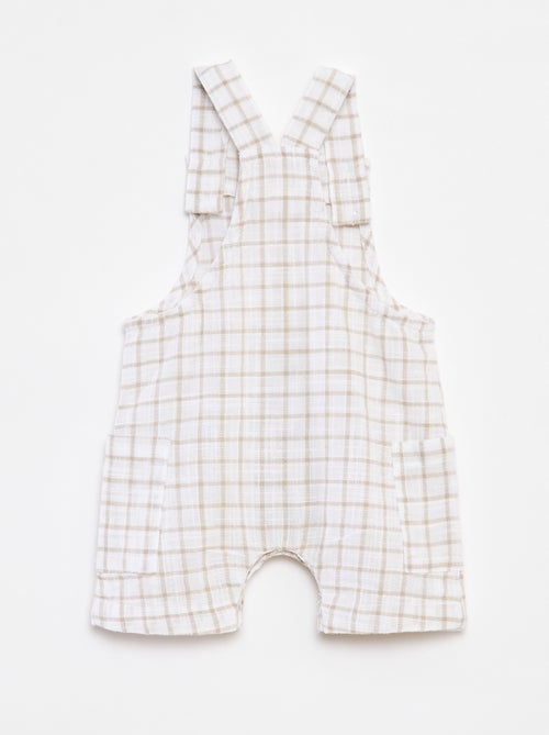 Salopette corta a quadretti 'Name It' - Kiabi