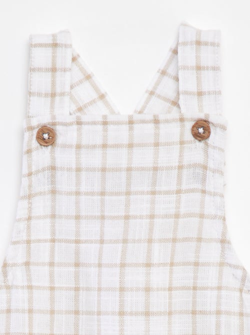 Salopette corta a quadretti 'Name It' - Kiabi
