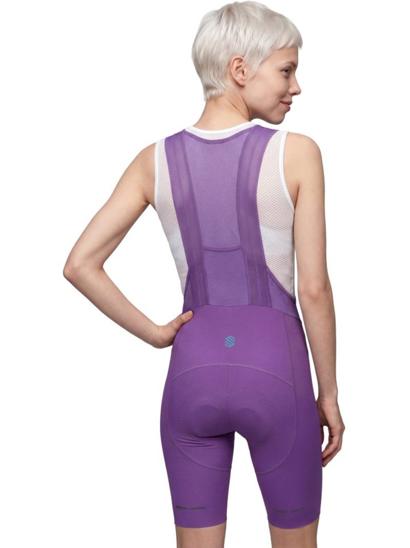 Salopette corta ciclismo donna donna bx-w neon riders Viola - Kiabi