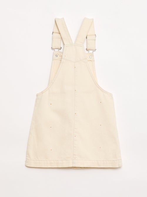 Salopette corta con fiori ricamati - Kiabi