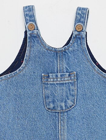 Salopette corta con tasca sul petto