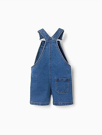 Salopette corta di jeans con tasche