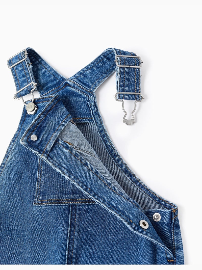 Salopette corta di jeans con tasche Blu Blu - Kiabi