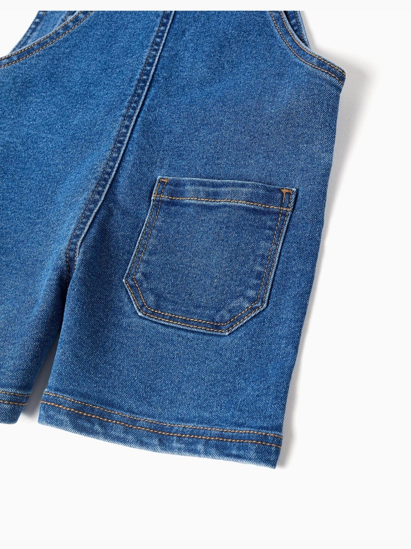 Salopette corta di jeans con tasche Blu Blu - Kiabi