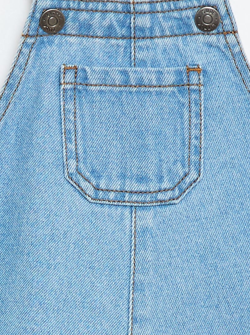 Salopette corta in denim Blu - Kiabi