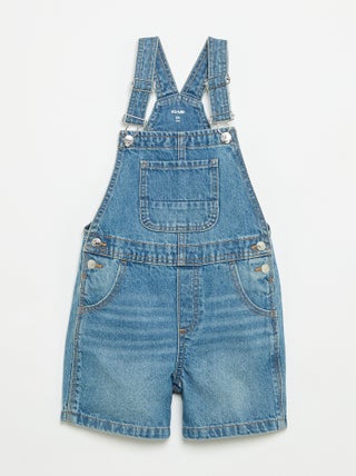 Salopette corta in denim