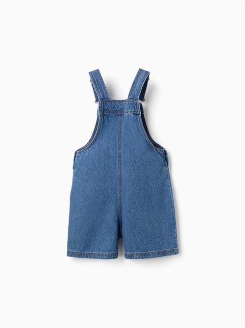 Salopette corta in denim con ricamo stitch - Kiabi Salopette corta in denim con ricamo stitch - Kiabi