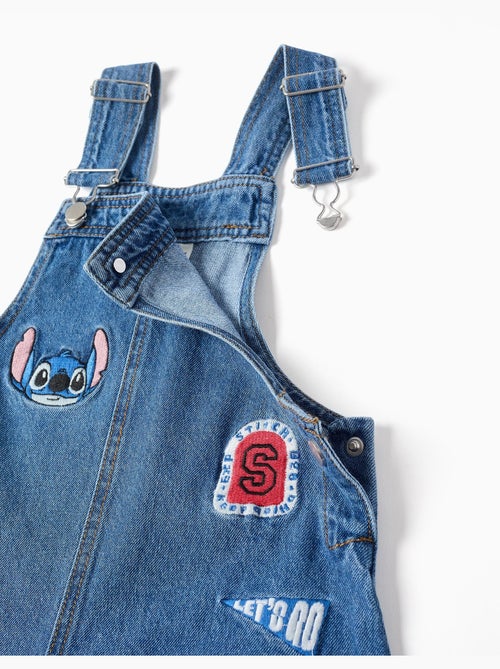 Salopette corta in denim con ricamo stitch - Kiabi Salopette corta in denim con ricamo stitch - Kiabi