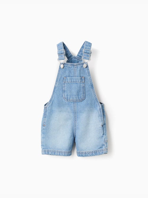 Salopette corta in denim con tasca frontale - Kiabi