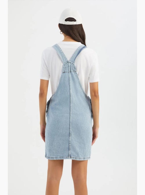 Salopette corta in denim con tasche hiccup - Kiabi Salopette corta in denim con tasche hiccup - Kiabi