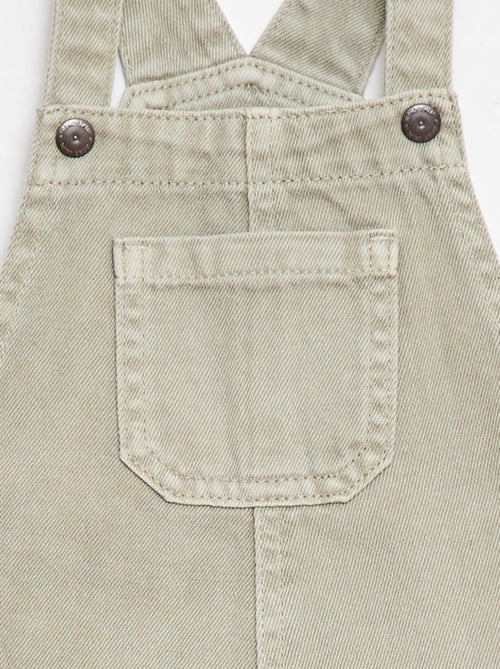 Salopette corta in denim di cotone tinta unita - Kiabi