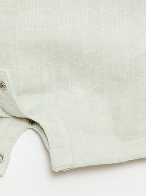 Salopette corta in doppia garza di cotone - Kiabi