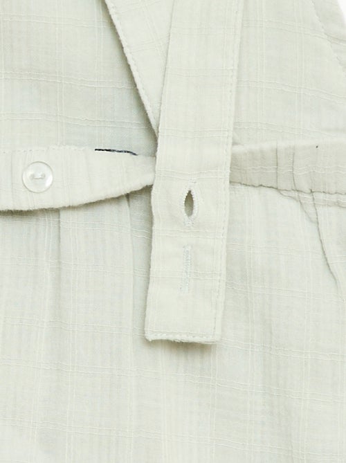 Salopette corta in doppia garza di cotone - Kiabi