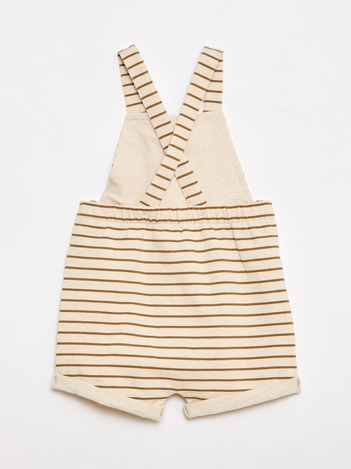 Salopette corta in french terry con bretelle in cotone - Kiabi