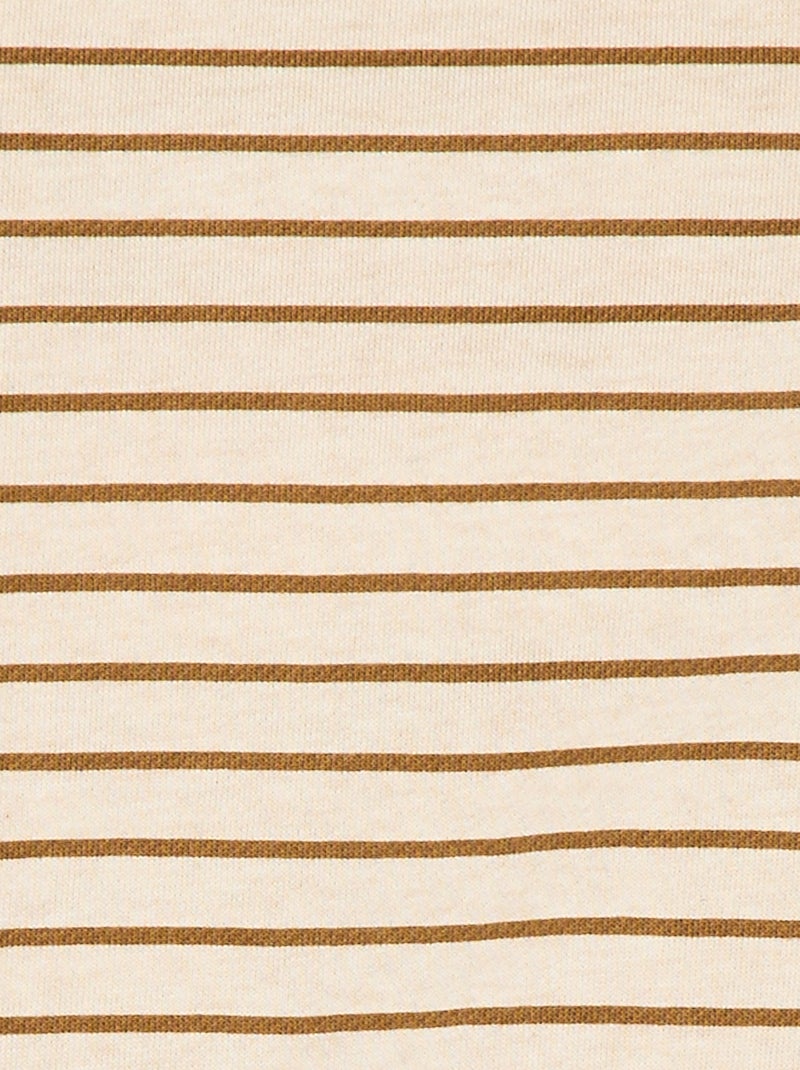 Salopette corta in french terry con bretelle in cotone Beige - Kiabi