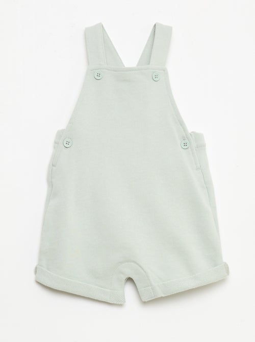 Salopette corta in french terry con bretelle in cotone - Kiabi